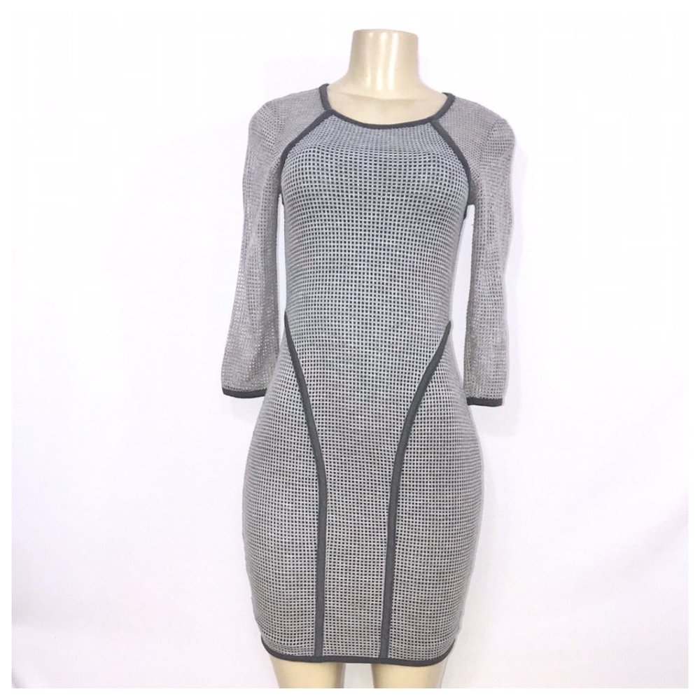 Rachel Roy Gray Casual Midi Dress X-Small